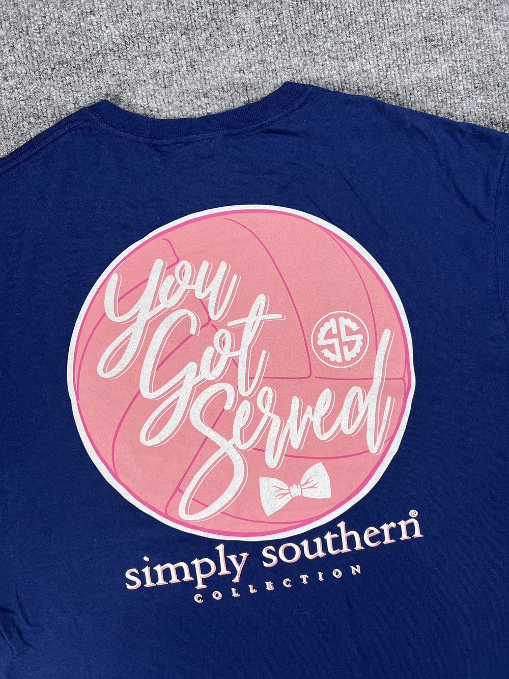 Simply Southern Collection T Shirt Blue 100 Cotton Short Sleeve Womens Large